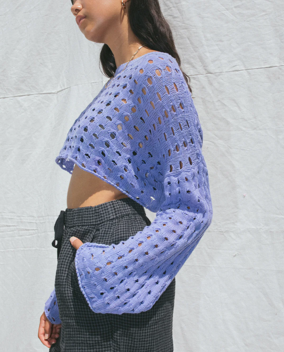 Crop Crochet Sweater – riverside tool & dye