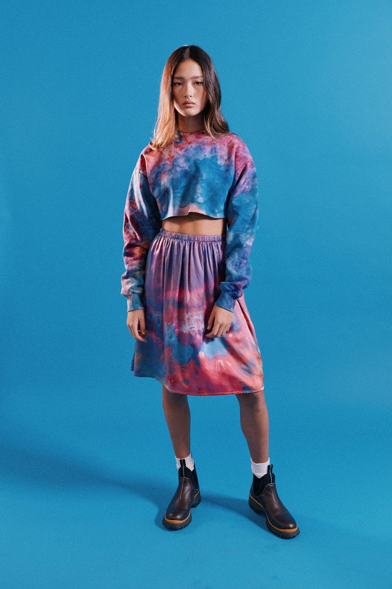 Crop Crewneck in Rainbow – riverside tool & dye