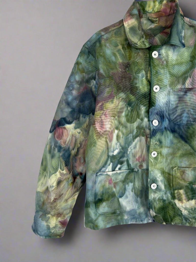 Floral patterned jacket on a white background