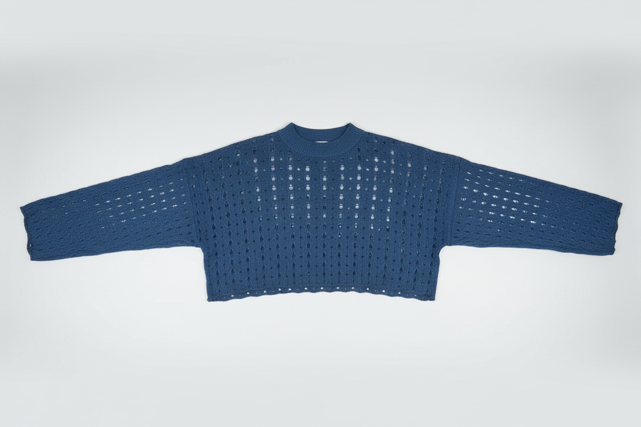 Crop Crochet Sweater – riverside tool & dye