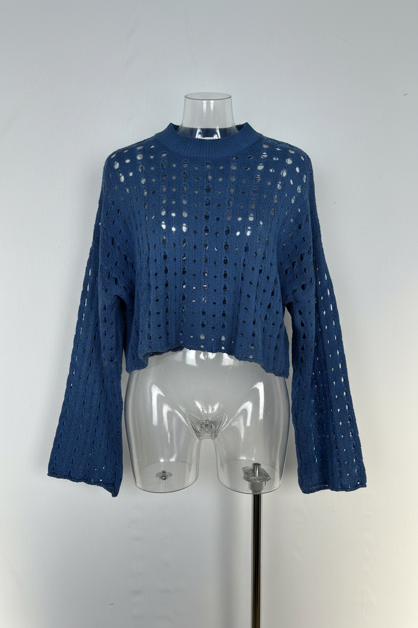 Crop Crochet Sweater – riverside tool & dye