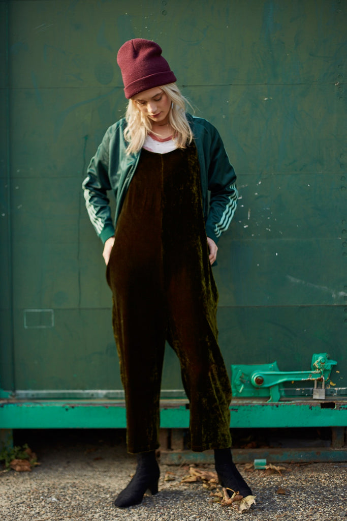 James Jumpsuit in Velvet Moss - riverside tool & dye