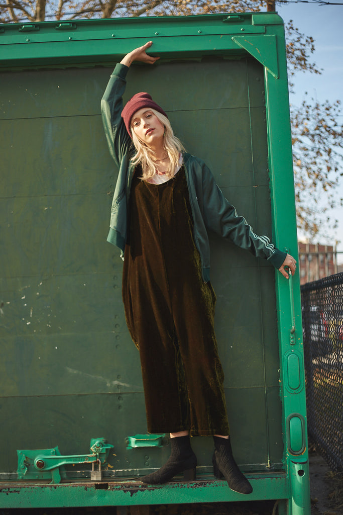 James Jumpsuit in Velvet Moss - riverside tool & dye