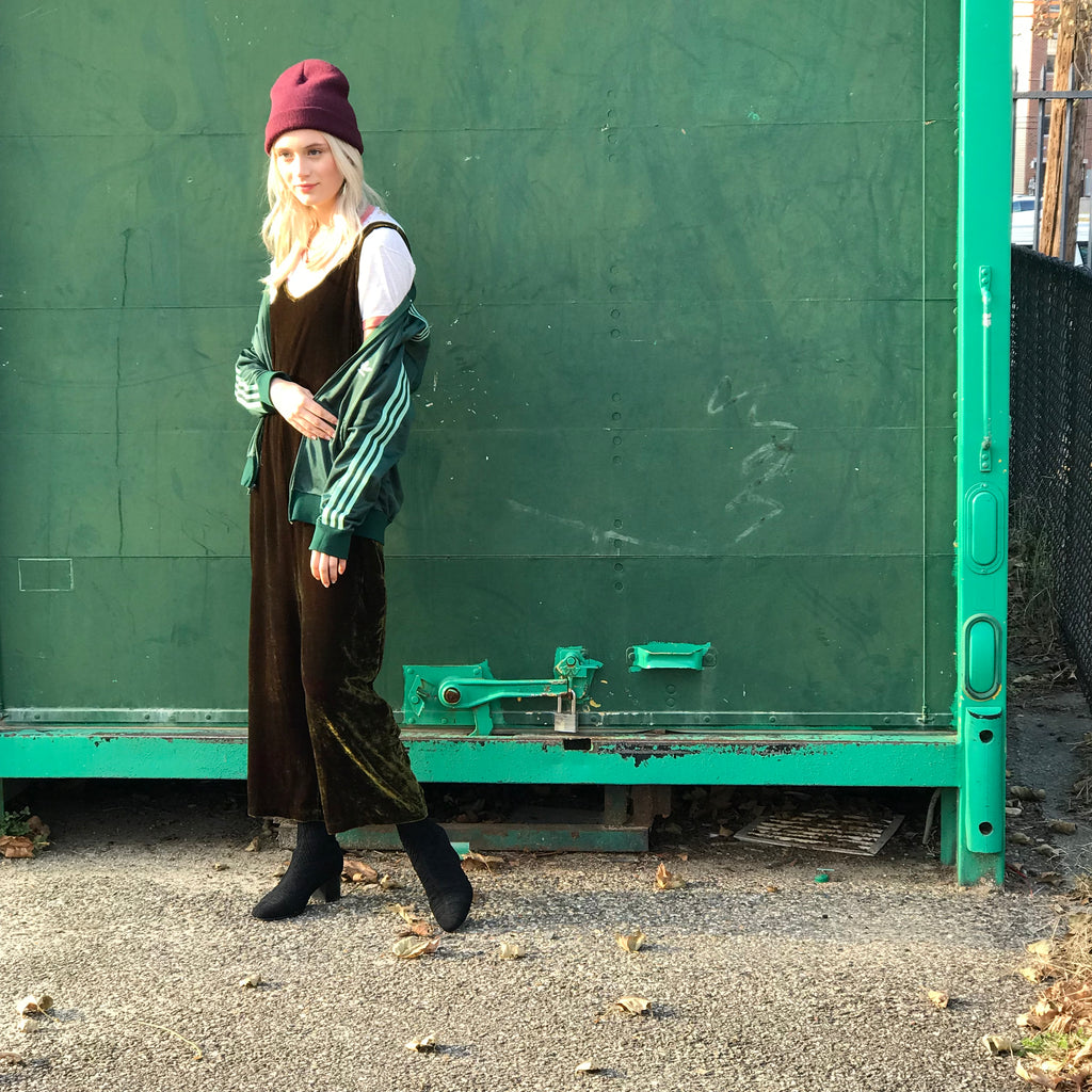 James Jumpsuit in Velvet Moss - riverside tool & dye