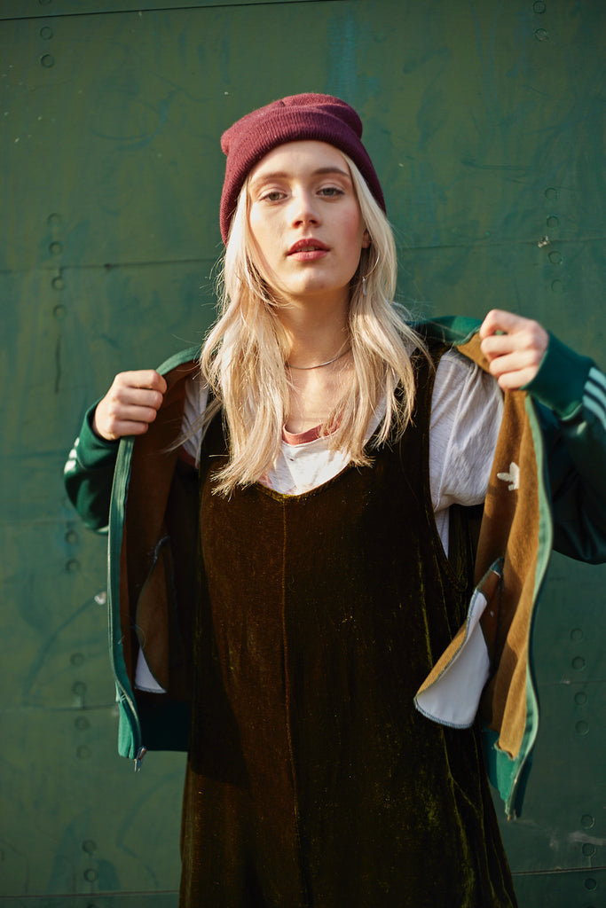 James Jumpsuit in Velvet Moss - riverside tool & dye