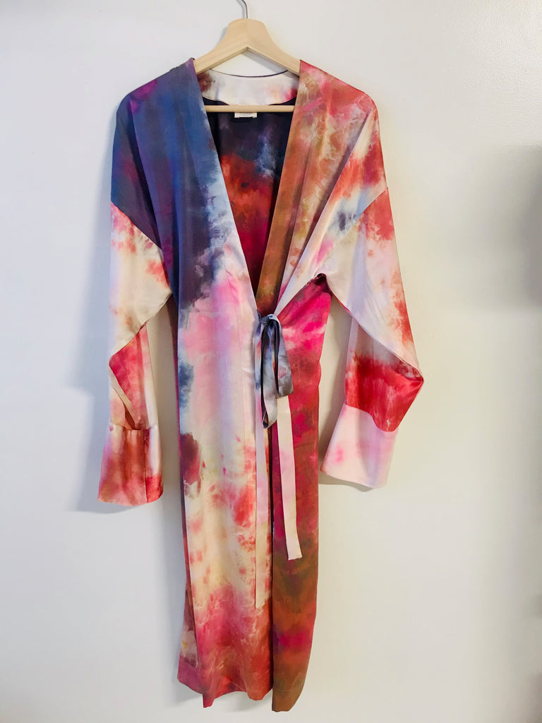 Kimono Dress in Silk Charmeuse - riverside tool & dye
