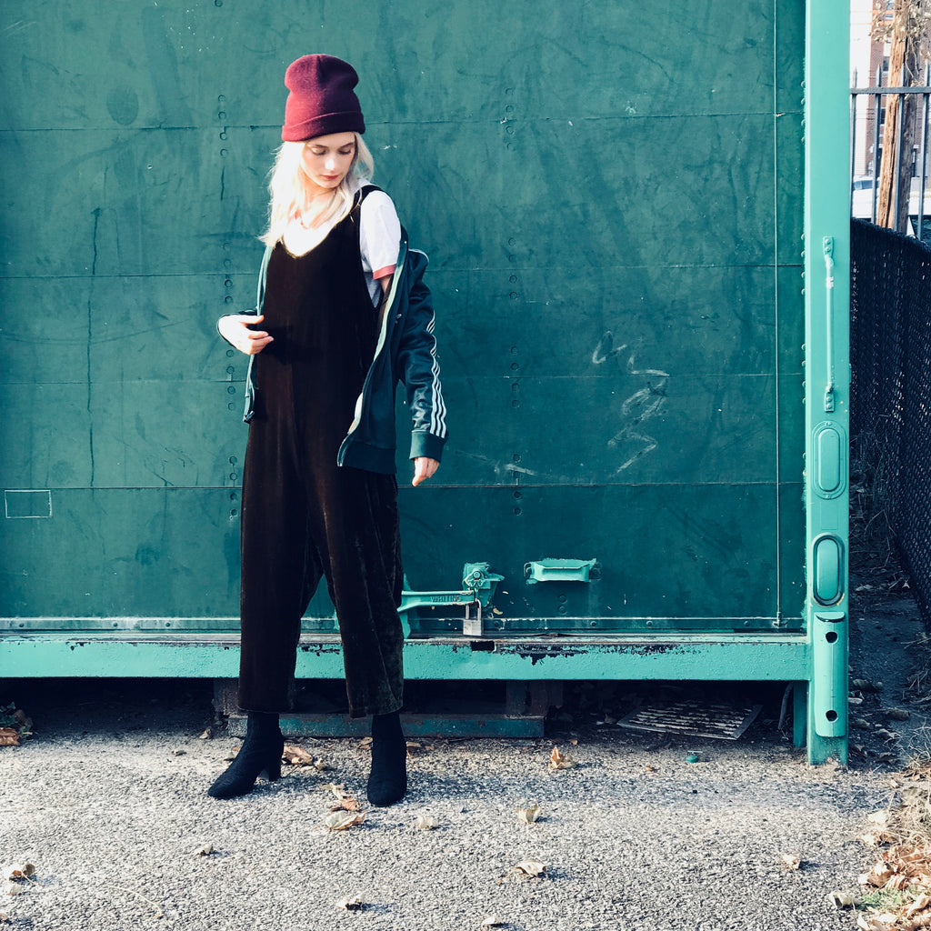 James Jumpsuit in Velvet Moss - riverside tool & dye