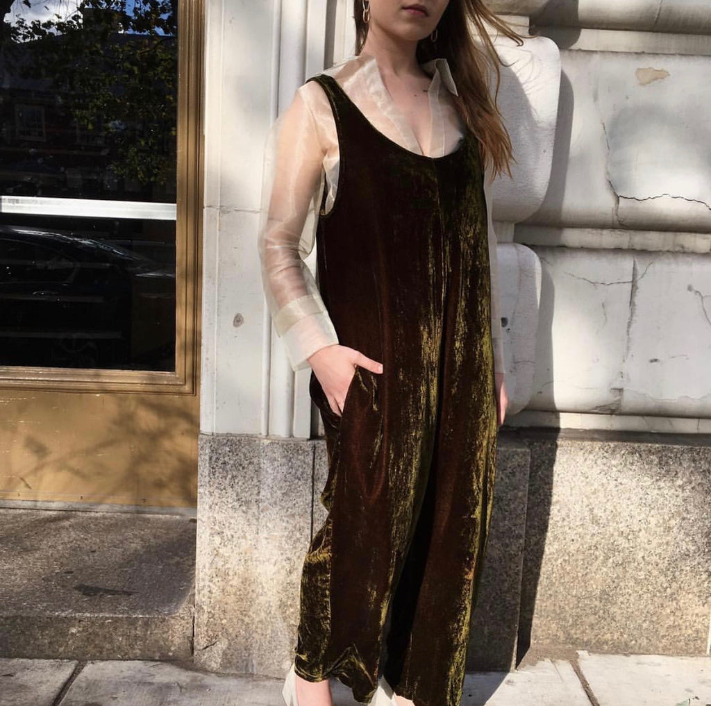 James Jumpsuit in Velvet Moss - riverside tool & dye
