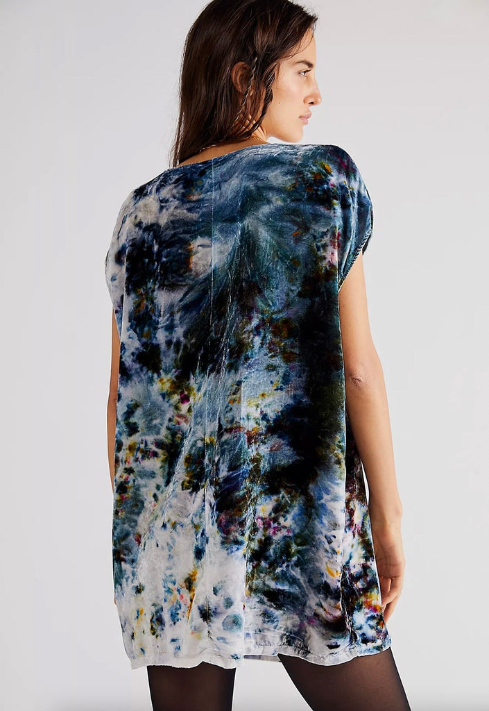 Box Dress in Velvet WaterLily - riverside tool & dye