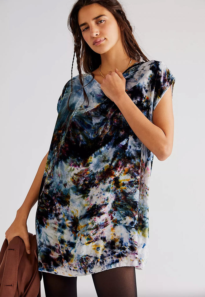 Box Dress in Velvet WaterLily - riverside tool & dye