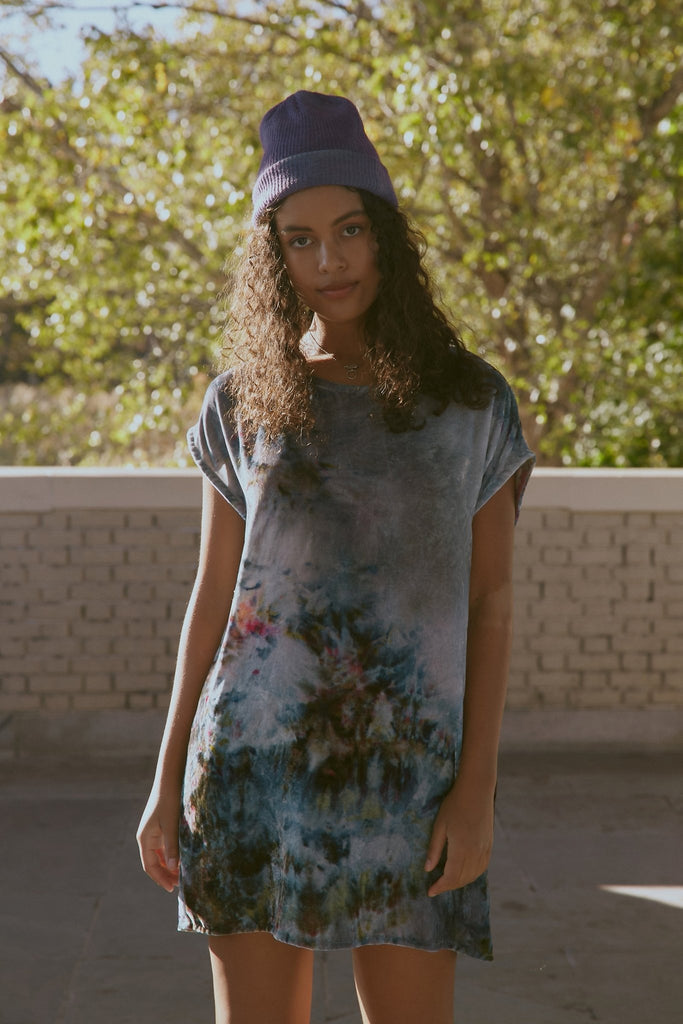 Box Dress in Velvet WaterLily - riverside tool & dye