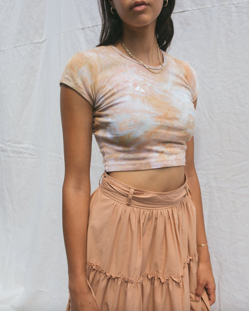 Cap Sleeve Tee in Ivory - riverside tool & dye