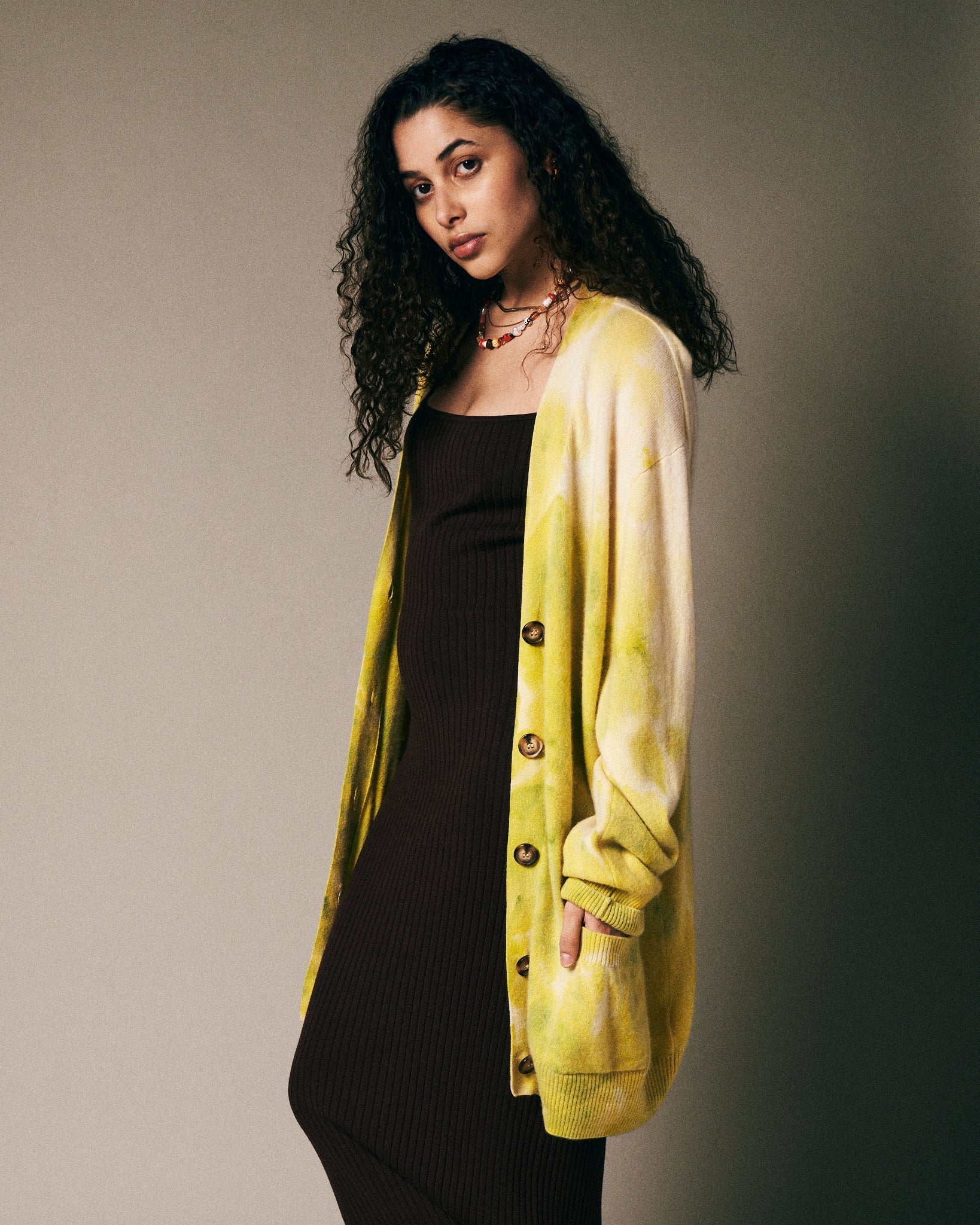 トップス 041011 WELLDER Combination Drivers Knit Twist Pattern Two Way Zipper Knit Cardigan CD20 - Korean