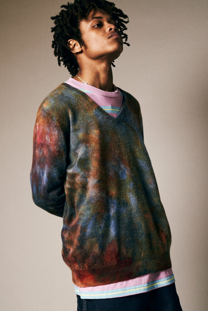 Cashmere V-Neck Sweater - riverside tool & dye