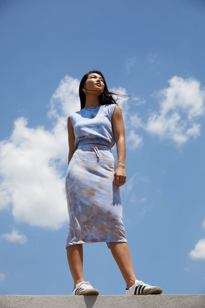 Cropped Muscle Crew in Dune - riverside tool & dye