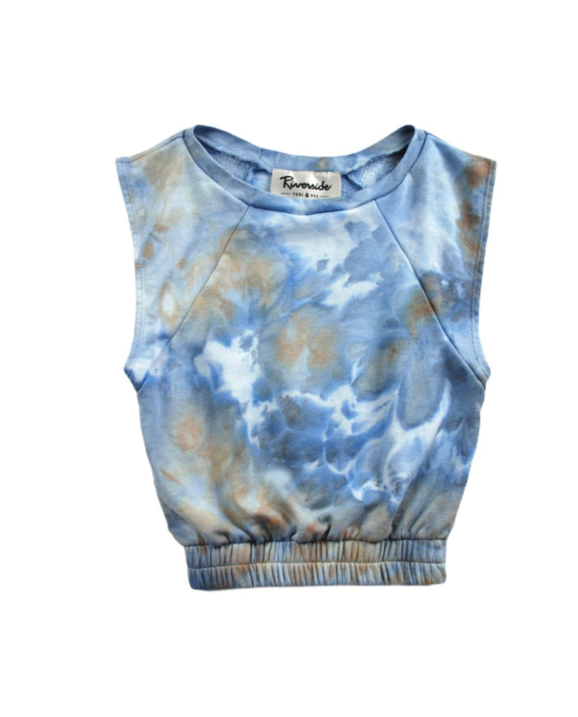 Cropped Muscle Crew in Dune - riverside tool & dye