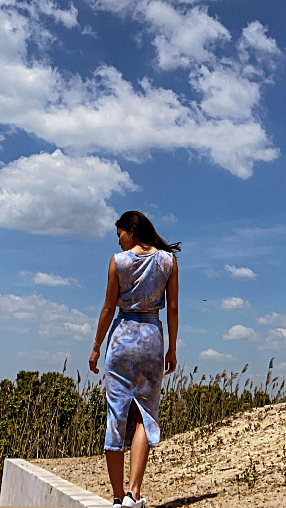 Cropped Muscle Crew in Dune - riverside tool & dye