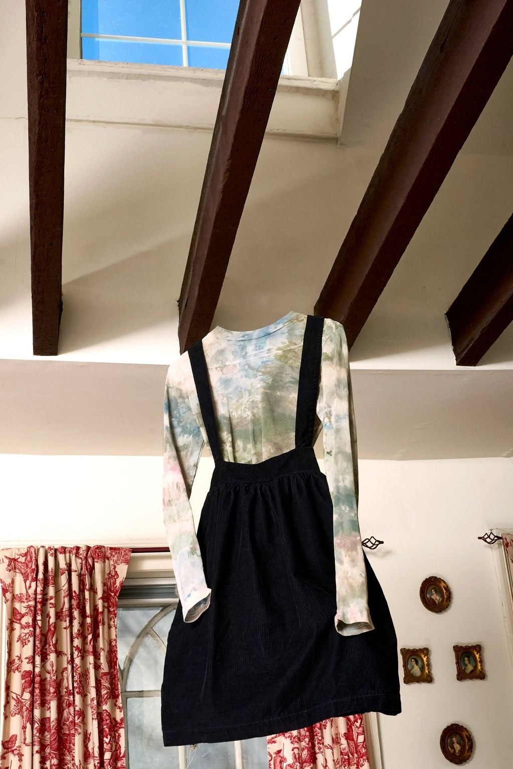 Dirndl Skirt in Black Corduroy - riverside tool & dye