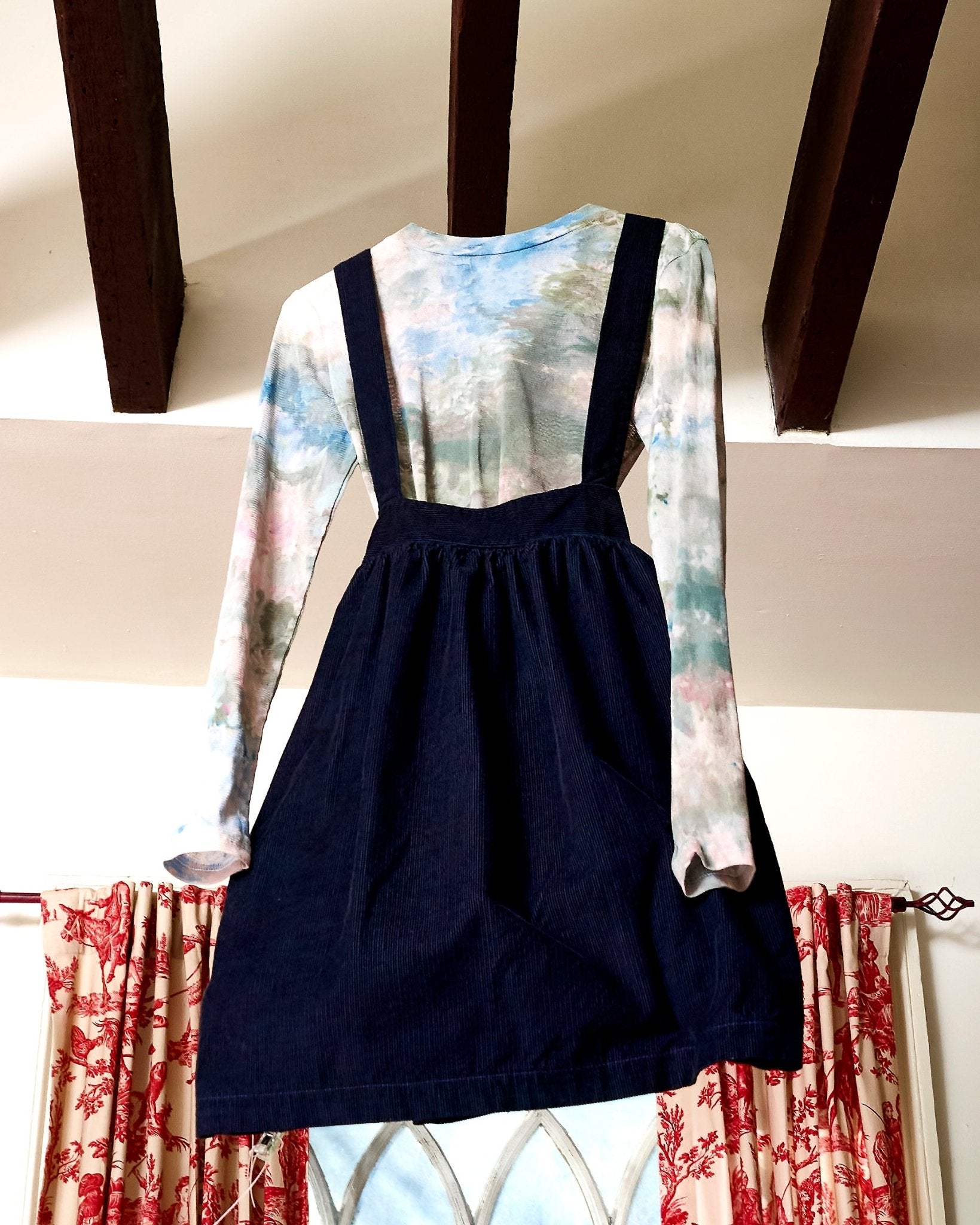 Dirndl Skirt in Black Corduroy - riverside tool & dye