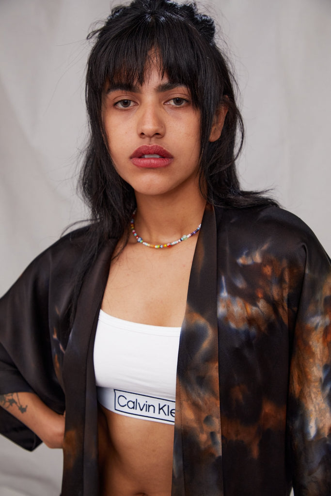 Half Moon Kimono in Silk - riverside tool & dye