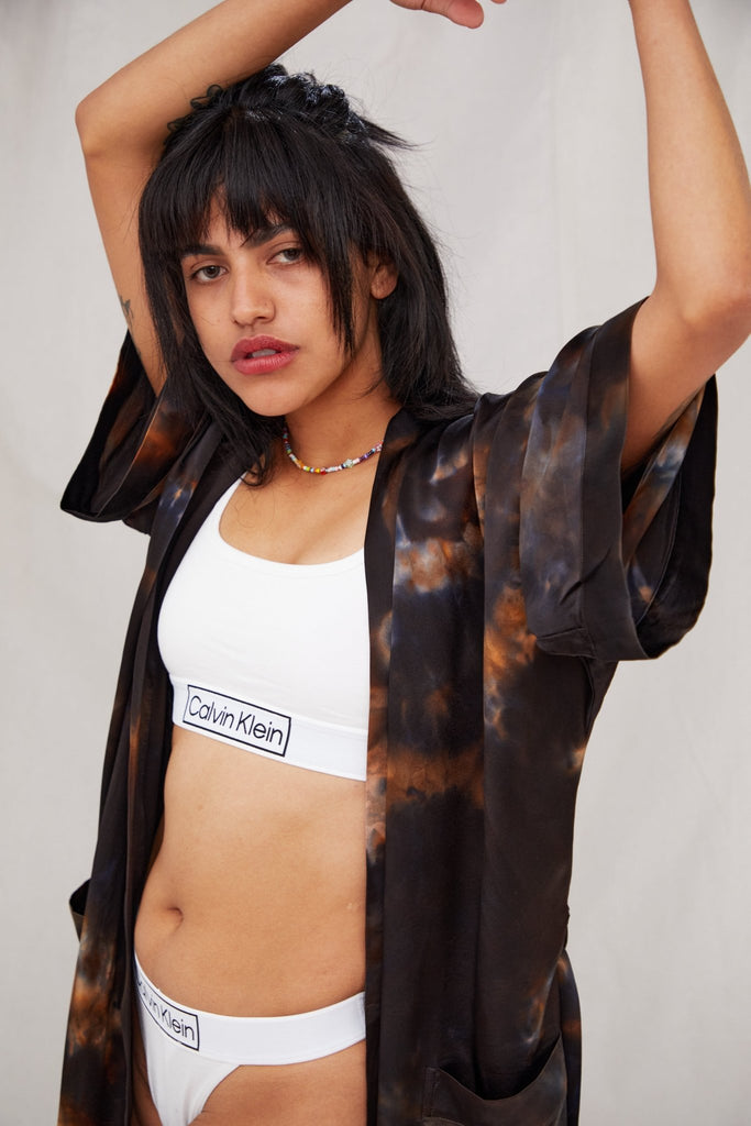 Half Moon Kimono in Silk - riverside tool & dye