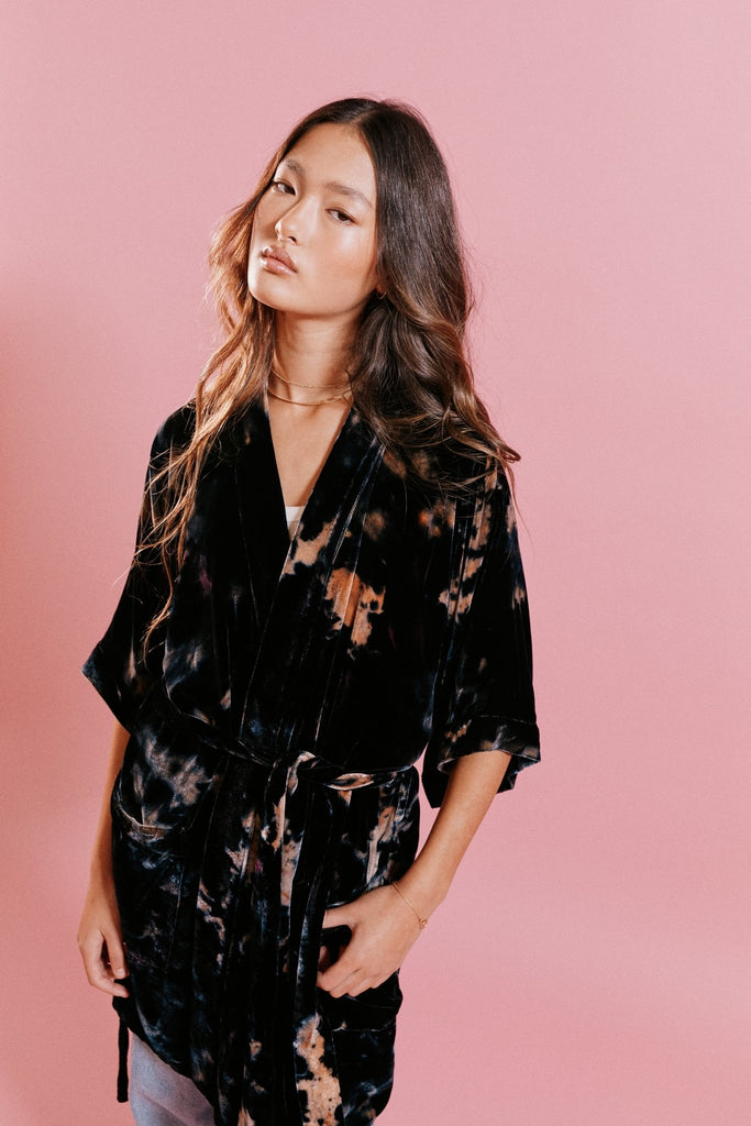 Half Moon Kimono in Velvet - riverside tool & dye