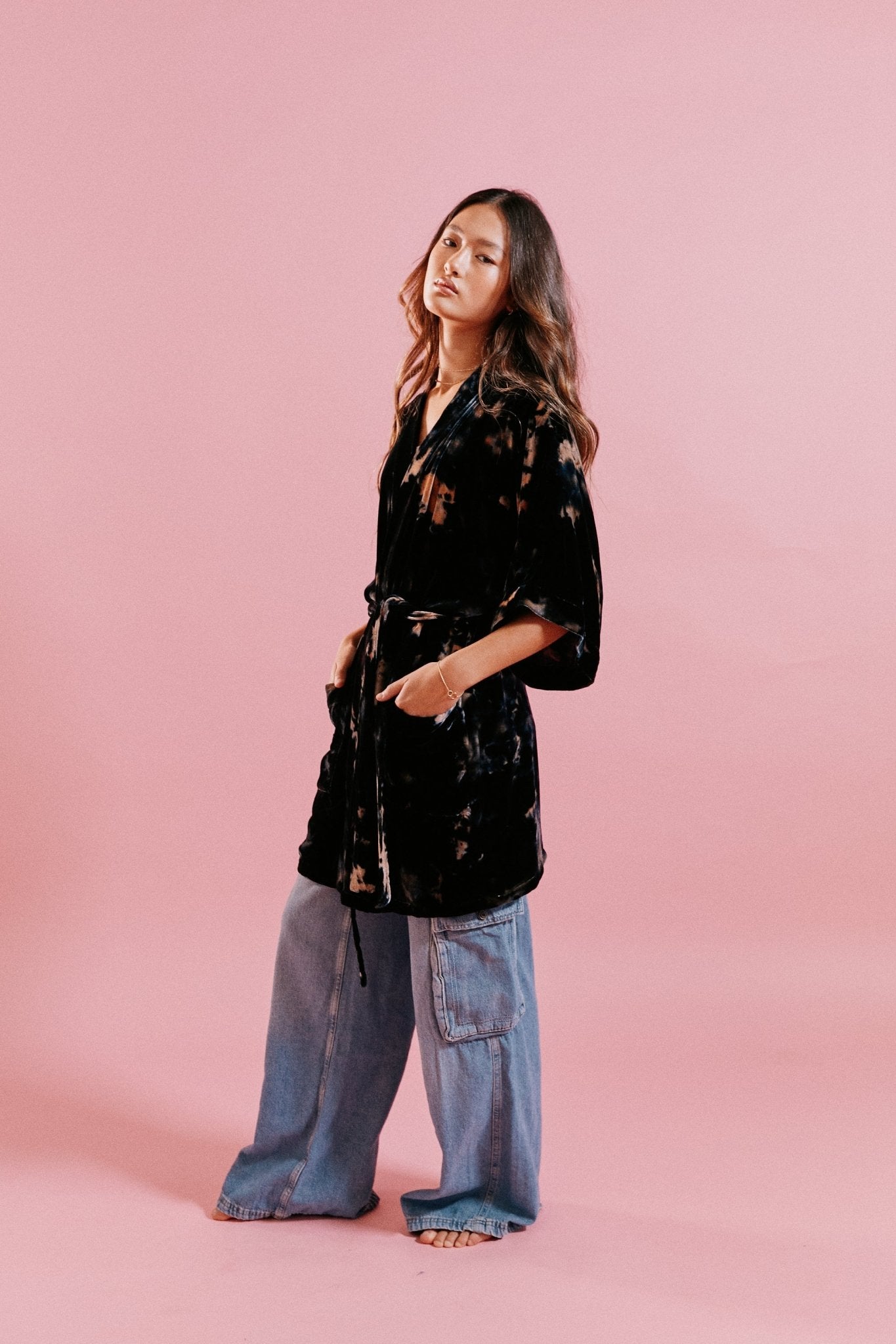 Half Moon Kimono in Velvet - riverside tool & dye