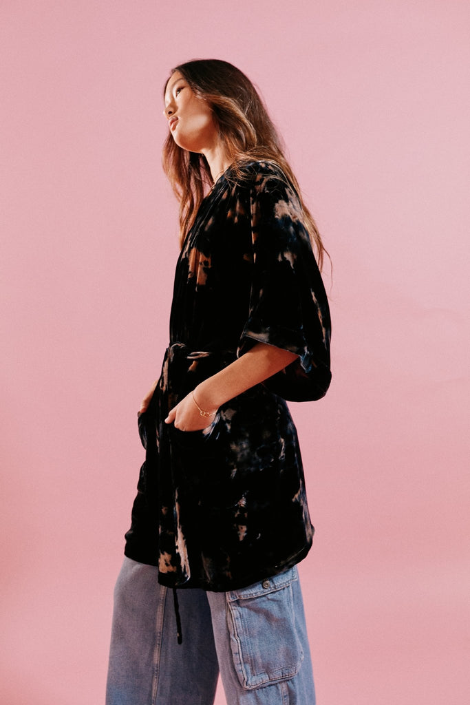 Half Moon Kimono in Velvet - riverside tool & dye