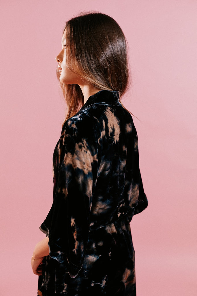 Half Moon Kimono in Velvet - riverside tool & dye
