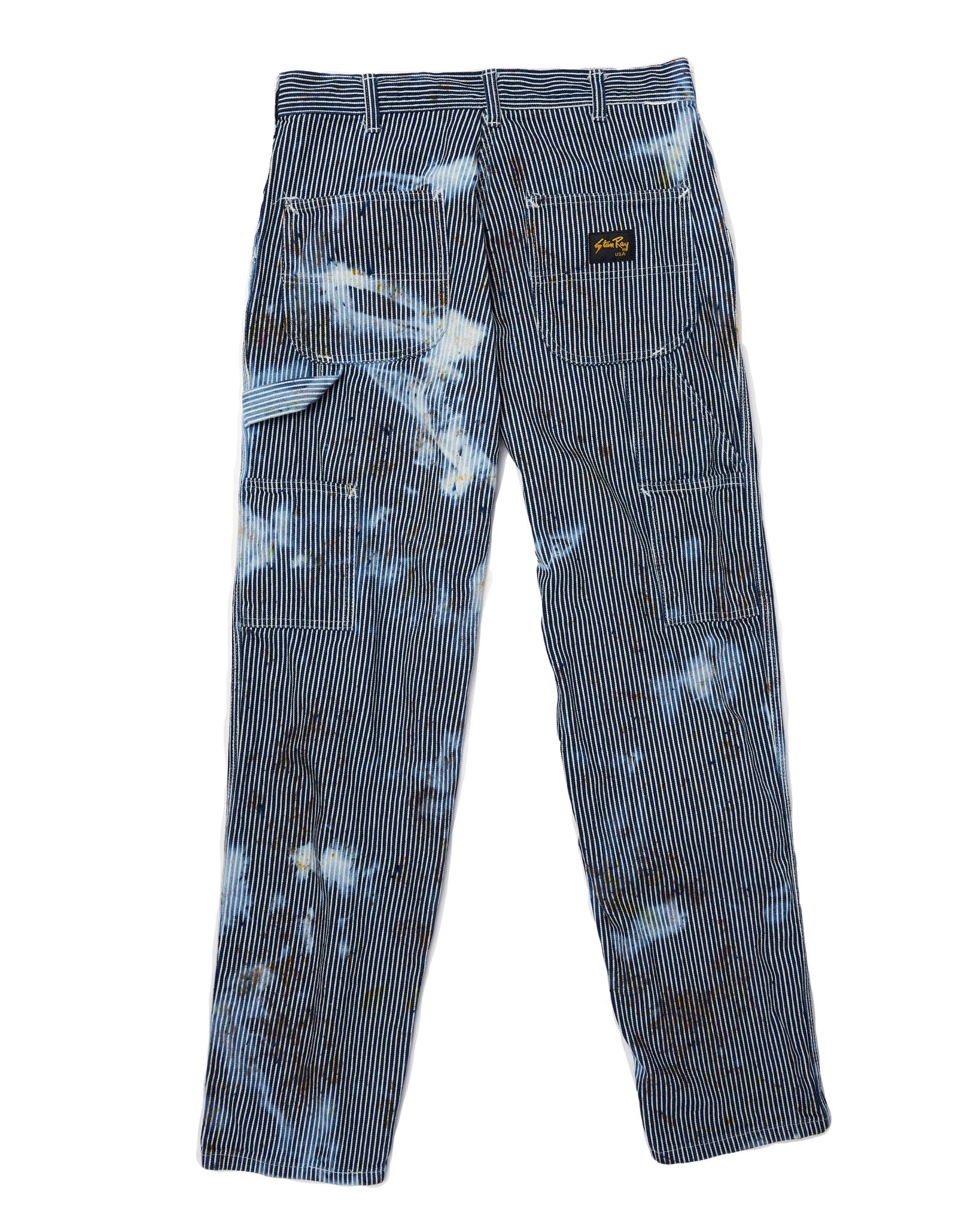 45RPM 生成り hickory stripe pants SJ310DX-HC - 17oz Hickory Stripe Indigo OW Painter Work