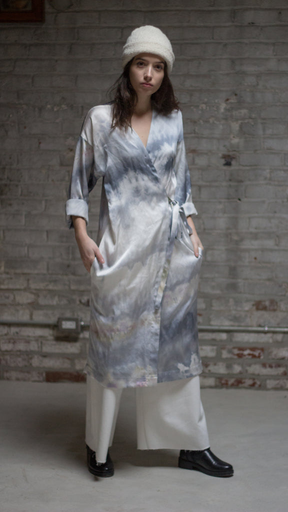 Kimono Dress in Silk Charmeuse - riverside tool & dye