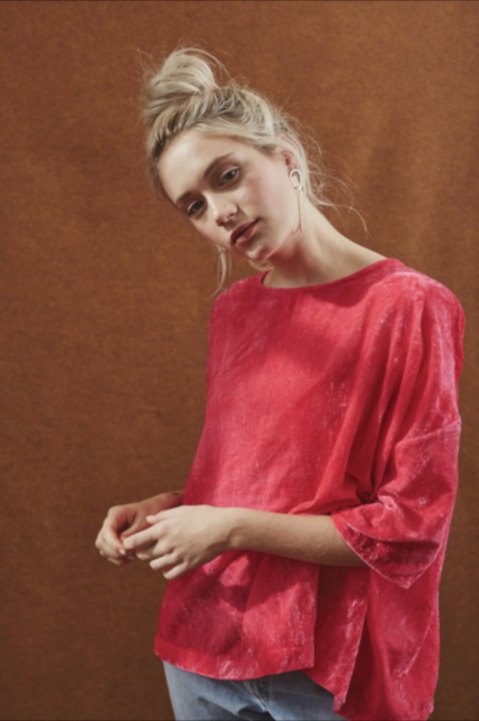 Mia Top in Velvet - riverside tool & dye