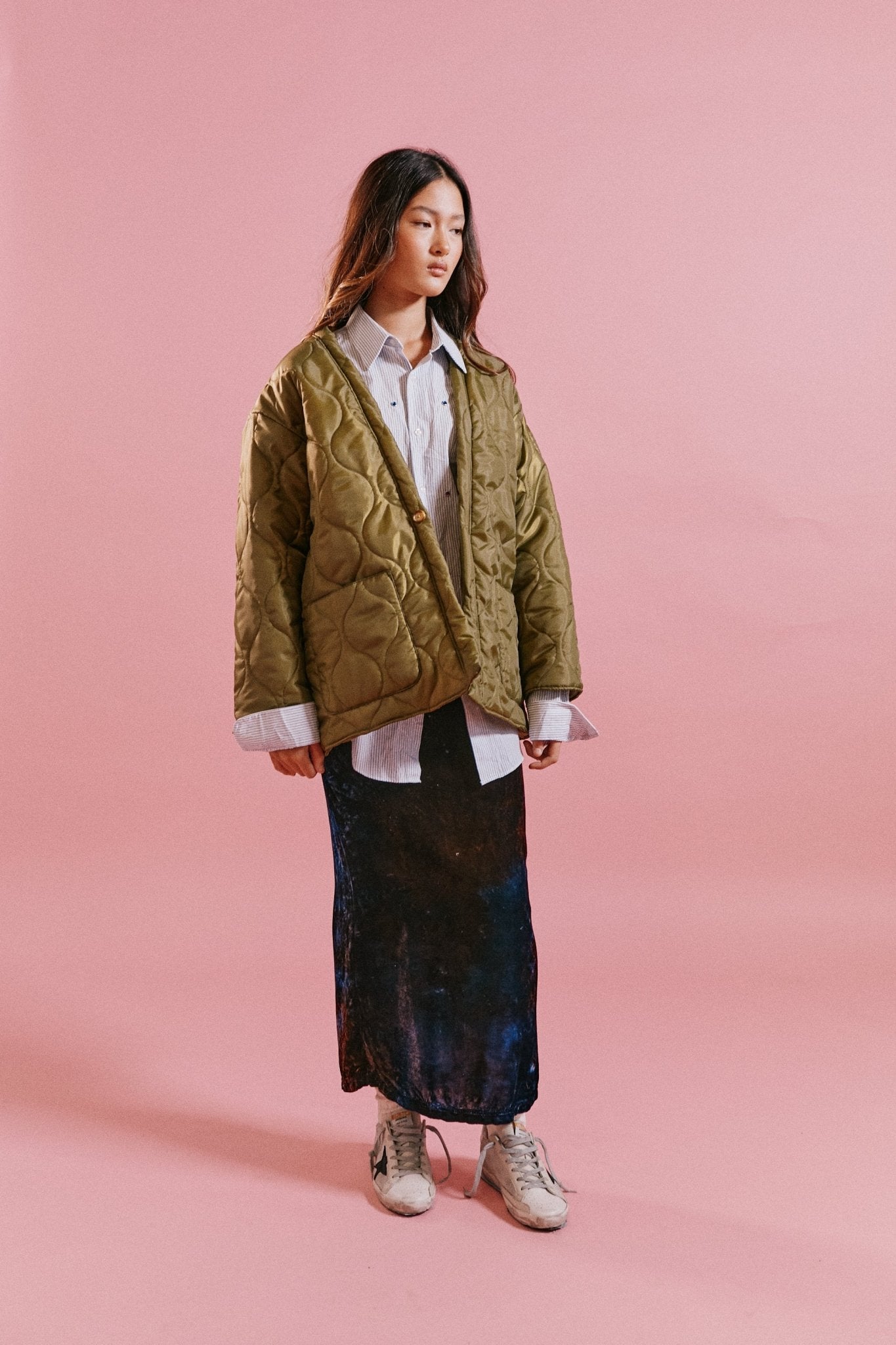 Nylon Quilted Kimono Coat - riverside tool & dye