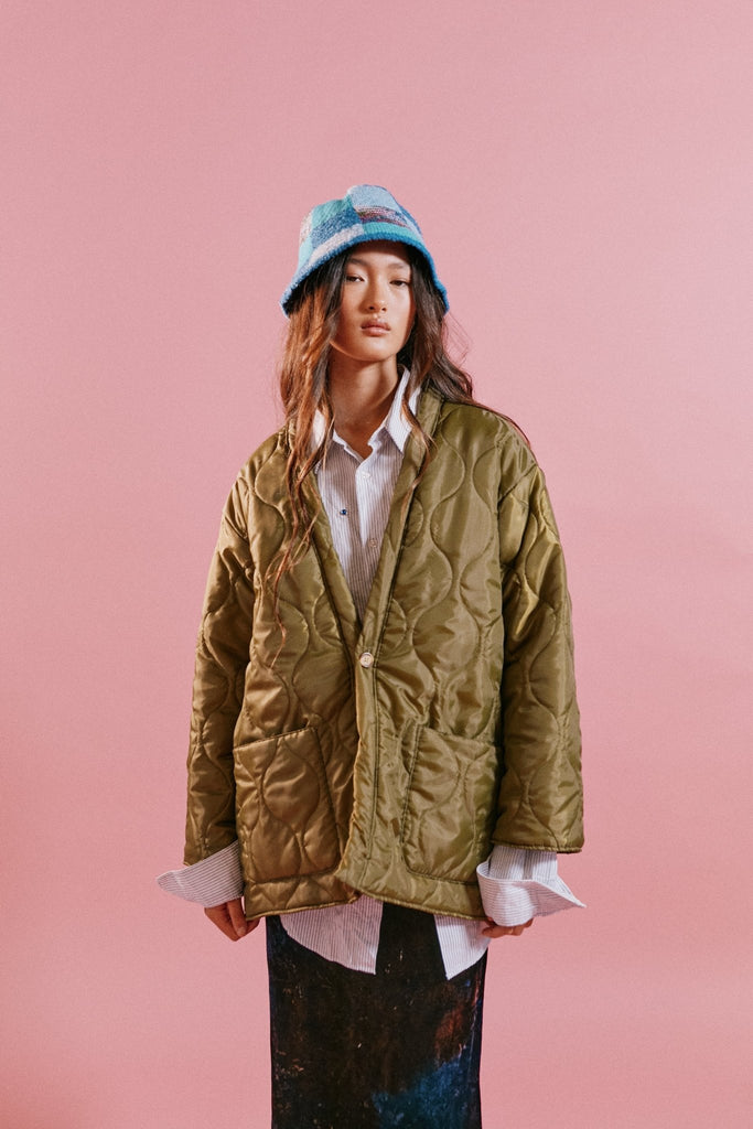 Nylon Quilted Kimono Coat - riverside tool & dye