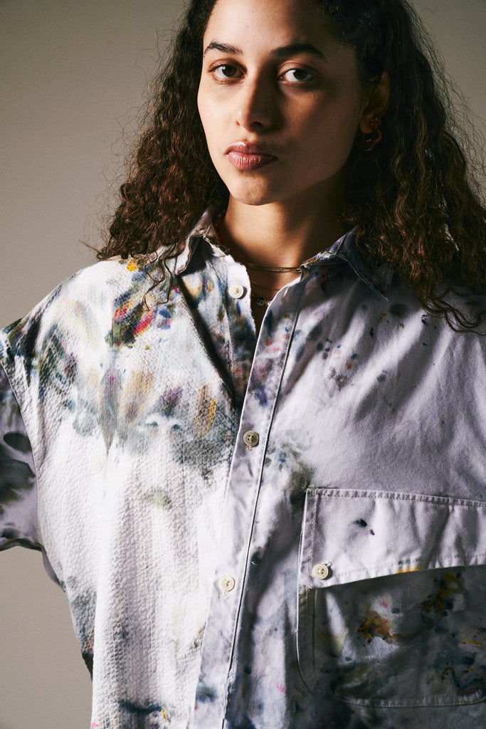 Paneled Utility Shirt - riverside tool & dye