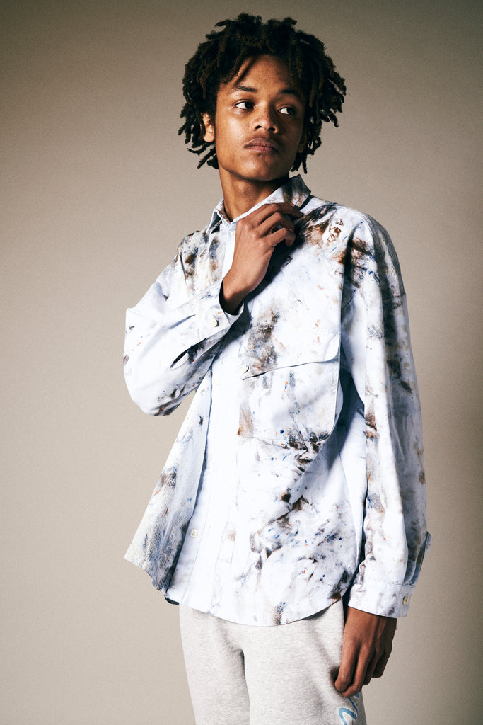 Paneled Utility Shirt - riverside tool & dye