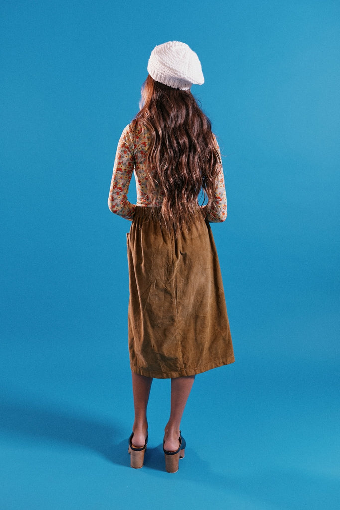 Patch Pocket Skirt in Corduroy - riverside tool & dye