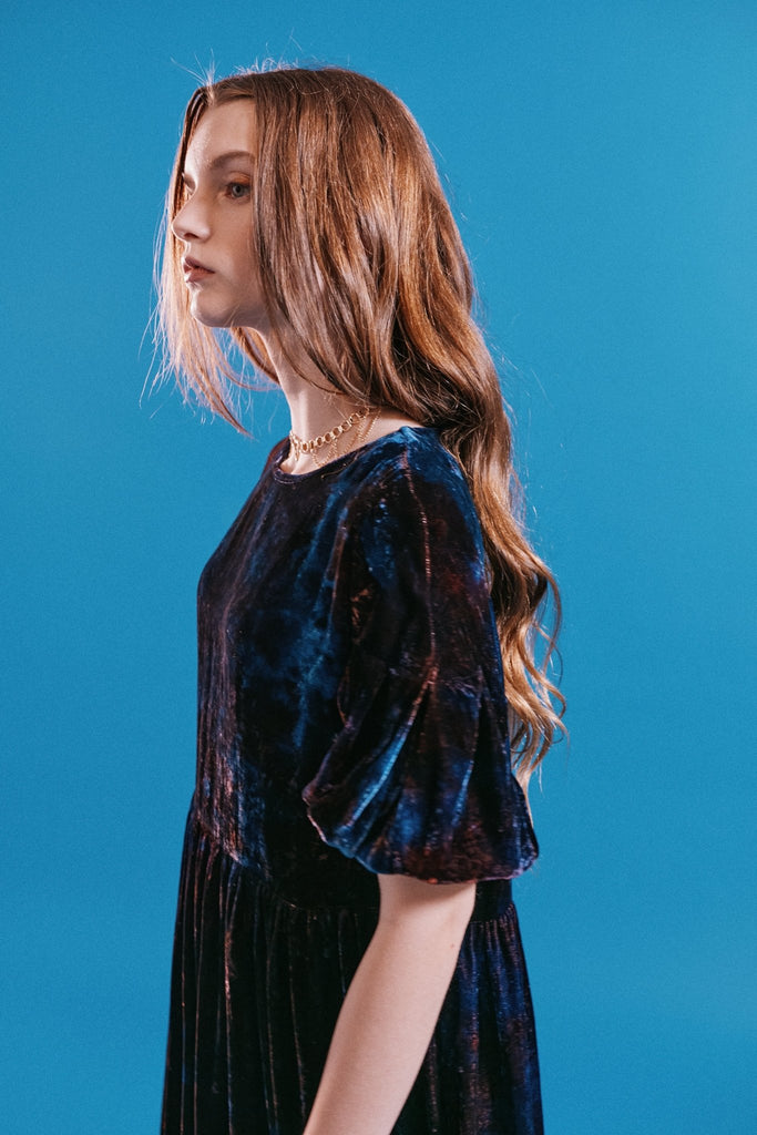 Sidney Dress in Velvet - riverside tool & dye