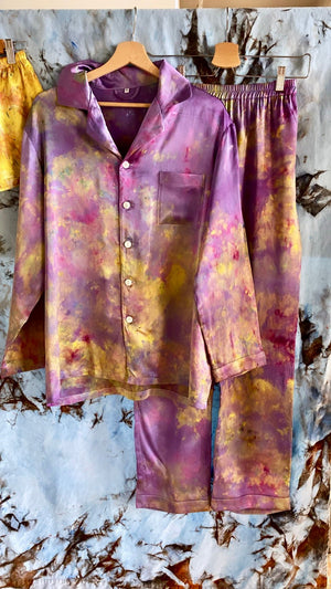 Silk Pajama Set in Iris - riverside tool & dye