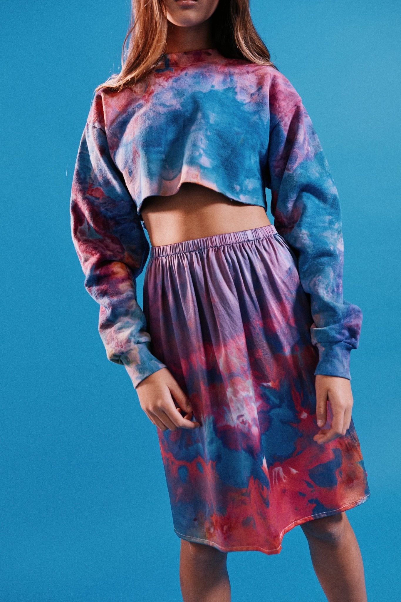 Silk Slip Skirt in Rainbow - riverside tool & dye