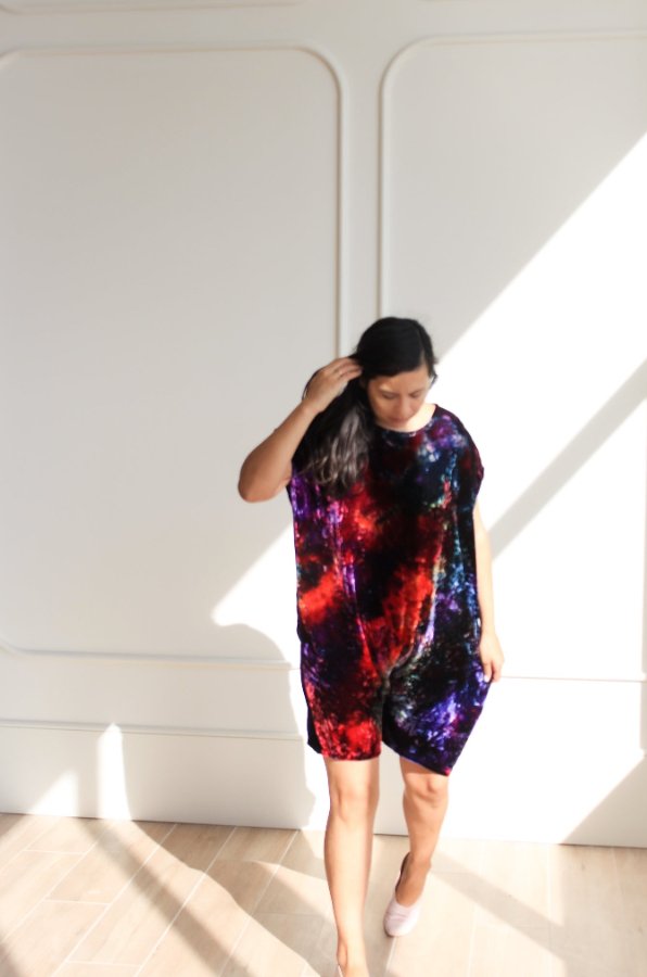 Velvet Romper in Disco - riverside tool & dye