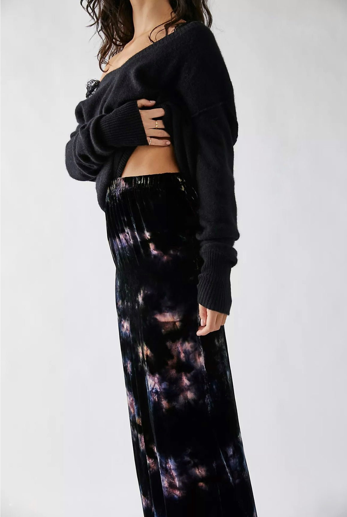 CLANE FLOW VELVET SKIRT-