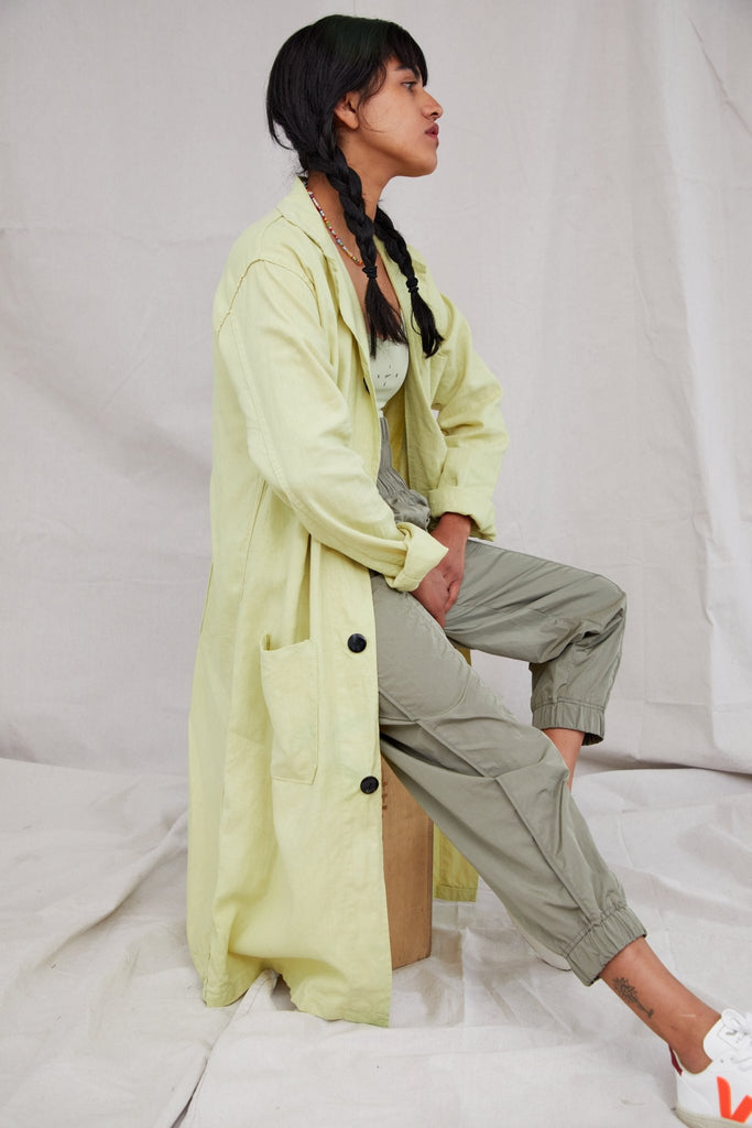 Vintage Linen Trench Coat - riverside tool & dye