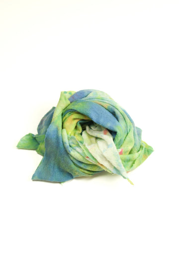 Wool Gauze Scarf in Green - riverside tool & dye